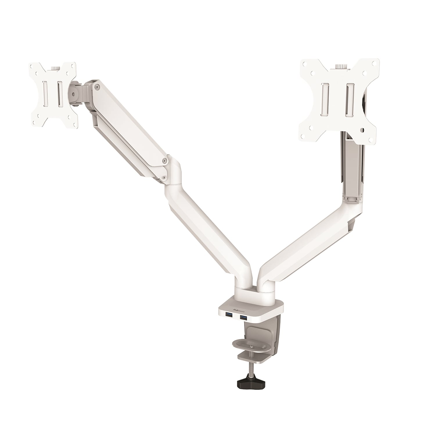 Fellowes Platinum Series Adjustable Dual Monitor Arm, Up to 32, White (8056301)