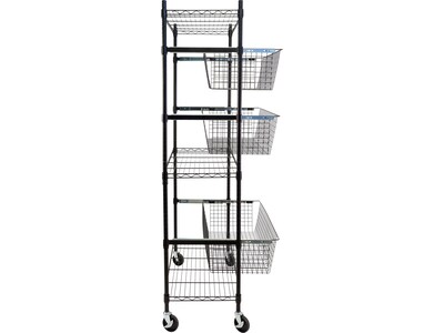 Honey-Can-Do 3-Shelf Metal Sports Equipment Storage Unit, 36", Black (SHF-08200)