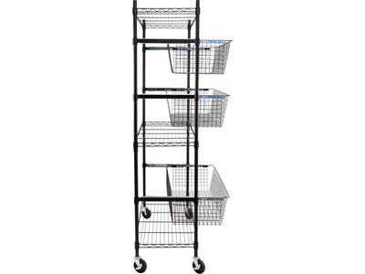 Honey-Can-Do 3-Shelf Metal Sports Equipment Storage Unit, 36", Black (SHF-08200)