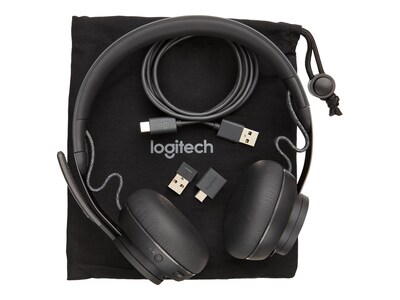 Logitech Zone Wireless Bluetooth Headset For Microsoft Teams Noise Canceling Stereo, Over-the-Head, Black (981000853)