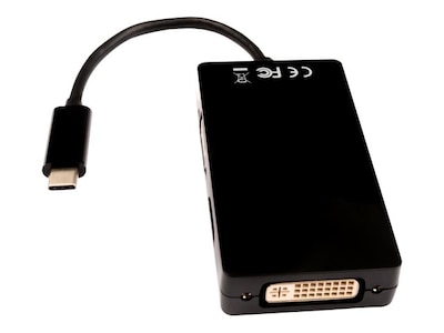 V7 USB C Male/ Female, Black (V7UC-VGADVIHDMI-BLK)
