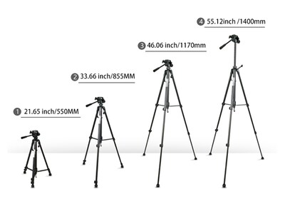 CODi Adjustable Camera Tripod, 21 - 55, Black (A01400)