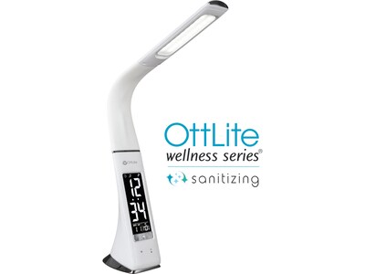 OttLite Wellness Series Thrive LED Desk Lamp, 18.75, White (SCEY700S)