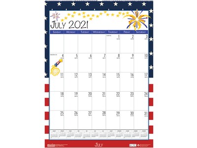 2021-2022 House of Doolittle 16.5 x 12 Academic Wall Calendar, Seasonal Holiday Depictions, Multicolor (3395-22)