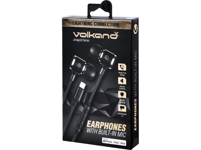 Volkano Jonagold Series Stereo Earphones, Black (VK-1001-BK)