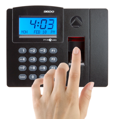 Pyramid TimeTrax Elite Fingerprint Time Clock System, Silver/Black (TTELITEEK)