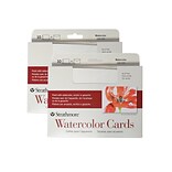 Strathmore Watercolor Blank Cards with Envelopes, 5 x 6.875, White, Pack of 2 (10/Pack) (2PK-105-2