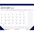 2021 House of Doolittle 13 x 18.5 Desk Pad Calendar, Classic, White (1646-21)