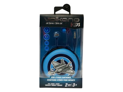Volkano Kids Jet Series Stereo Headphones, Blue (VK-1150-JT-FR)
