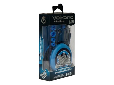 Volkano Kids Jet Series Stereo Headphones, Blue (VK-1150-JT-FR)