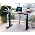 Seville Classics AIRLIFT 26-51H Metal Electric Standing Desk, Black with Walnut Top (OFFK65826)