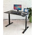 Seville Classics AIRLIFT 29-48H Metal Electric Standing Desk, Black with Black Top (OFFK65816)