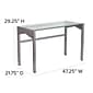 Flash Furniture 47" Glass Glass Computer Desks Clear/Silver (NANYLCD1219)