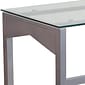 Flash Furniture 47" Glass Glass Computer Desks Clear/Silver (NANYLCD1219)