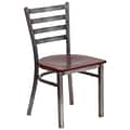 Flash Furniture HERCULES Ladder Back Metal Restaurant Chair; Mahogany Wood Seat (XUDG694CLADMAHW)