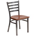 Flash Furniture HERCULES Ladder Back Metal Restaurant Chair; Cherry Wood Seat (XUDG694CLADCHYW)