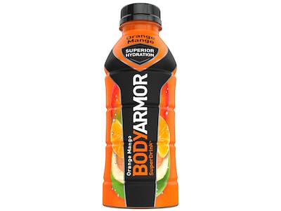 BodyArmor SuperDrink Orange Mango Sports Drink, 16 Oz. Bottle, 12/Pack (100002-1.4)