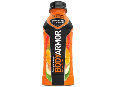 BodyArmor SuperDrink Orange Mango Sports Drink, 16 Oz. Bottle, 12/Pack (100002-1.4)