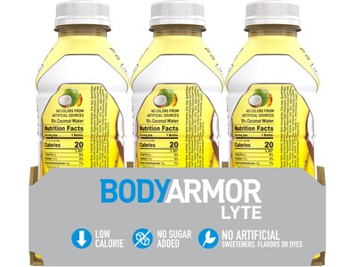 BodyArmor LYTE Tropical Coconut Sports Drink, 16 Oz. Bottle, 12/Pack (100105-1.0)