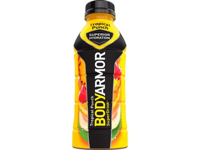 BodyArmor SuperDrink Tropical Punch Sports Drink, 16 Oz. Bottle, 12/Pack (100008-1.4)