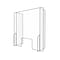 Gemini Surface Mount Paneled Sneeze Guard with Window, 32H x 32W, Clear Acrylic (PSG3232-WW-118)