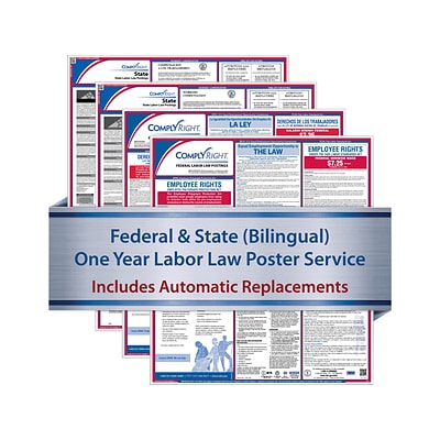 ComplyRight Federal and State Labor Law Poster Service, Alabama, English/Spanish (U1200CBAAL)