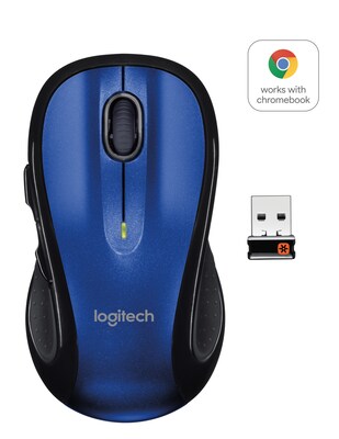 Logitech M510 Wireless Laser Mouse, Blue (910-002533)