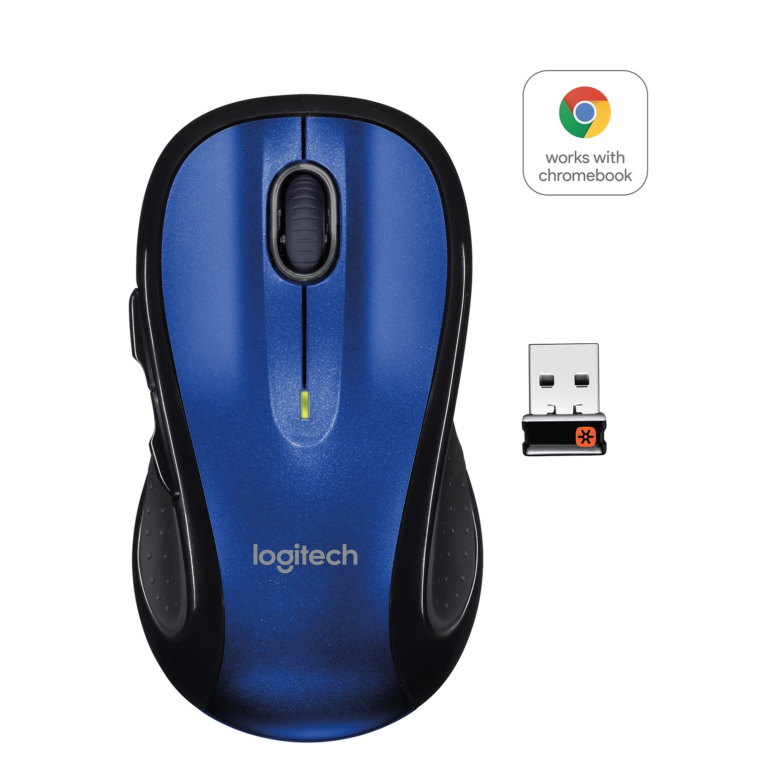 Logitech M510 Wireless Laser Mouse, Blue (910-002533)