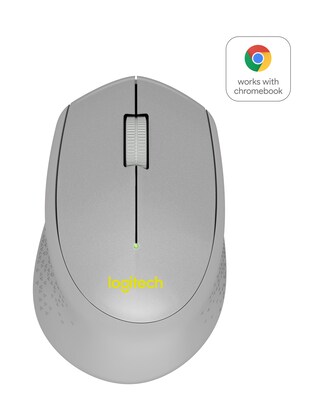 Logitech M330 Silent Plus Wireless Optical USB Mouse, Gray (910-004908)