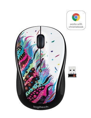 Logitech M325 Wireless Ambidextrous Optical USB Mouse, Black (910-006828)