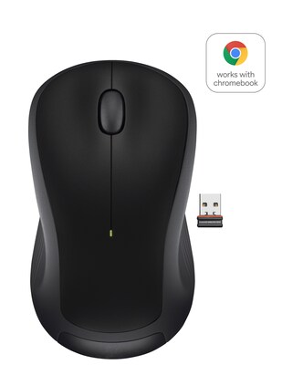 Logitech M310 Wireless Ambidextrous Optical Mouse, Black (910-004277)