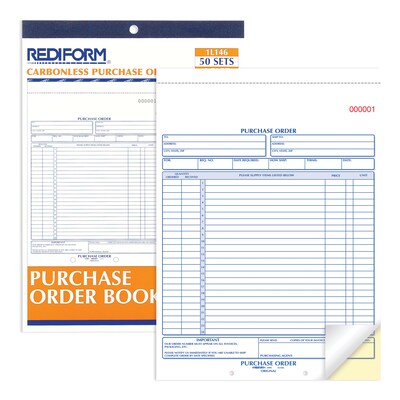 Rediform 2-Part Carbonless Purchase Requisitions, 8.5L x 11W, 50 Sets/Book (RED1L146)