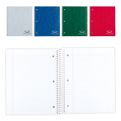 National 1-Subject Stuffer Notebook, Inside Pocket, 8 7/8 x 11, College Ruled, 100 Sheets (RED31098)