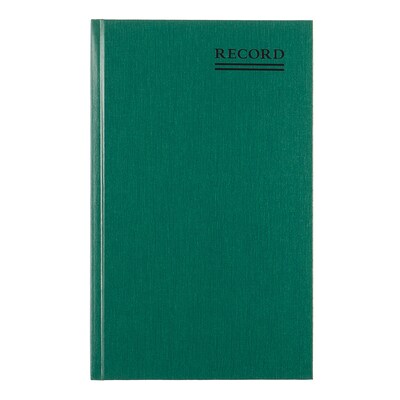 Rediform Emerald Series Record Book, 7.31"W x 11.88"H, Green, 250 Sheets/Book (56151)