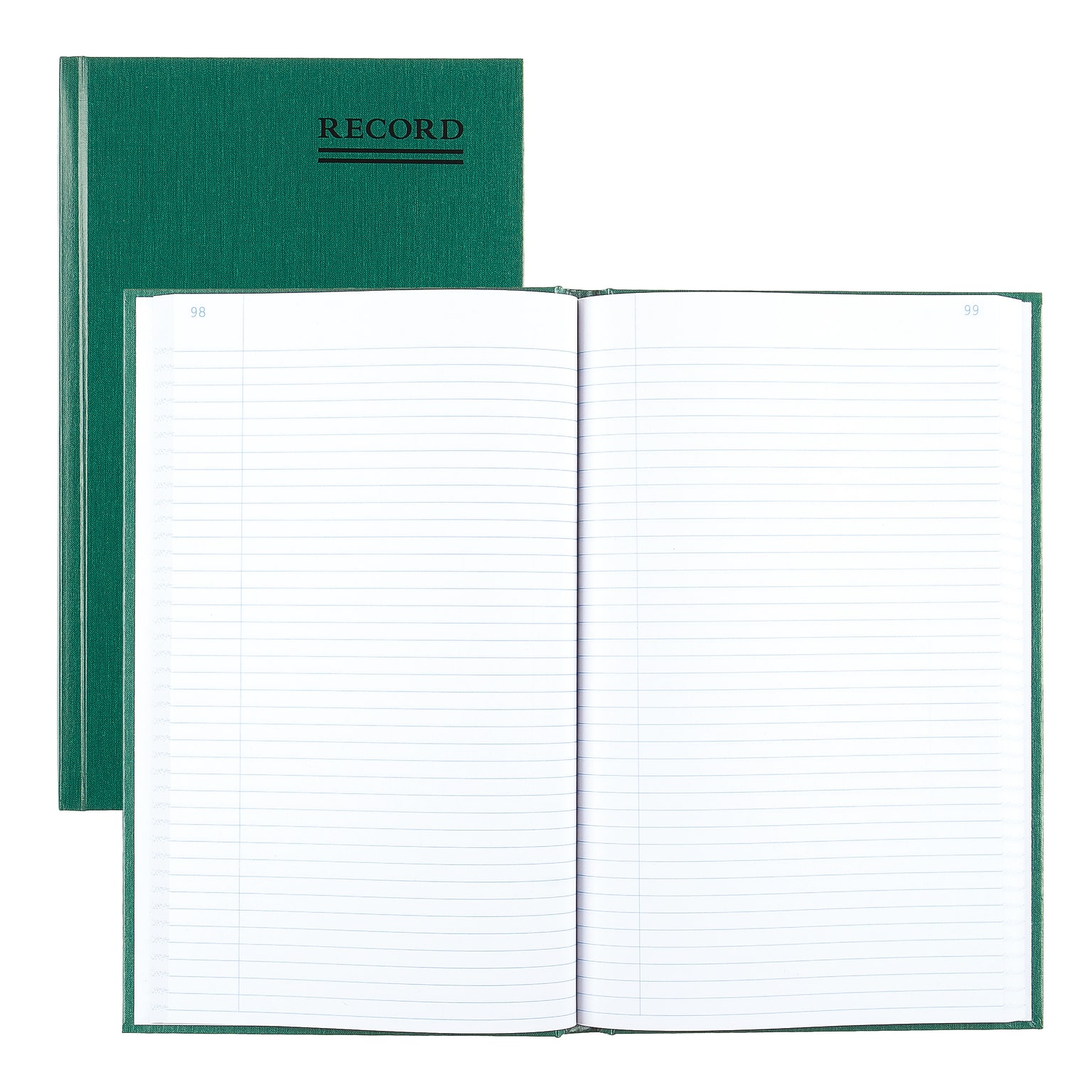 Rediform Emerald Series Record Book, 7.31W x 11.88H, Green, 250 Sheets/Book (56151)