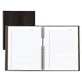 Blueline NotePro 1-Subject Professional Notebooks, 8 x 11, Wide Ruled, 75 Sheets, Black (REDA10150