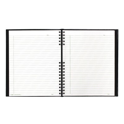 Blueline EcoLogix NotePro 1-Subject Professional Notebooks, 8.5" x 11", College Ruled, 100 Sheets, Black   (REDA10200EBLK)