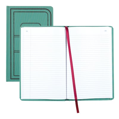 National Brand Canvas Tuff Series Record Book, 7.63 x 12.13, Green, 300 Sheets/Book (A66300R)