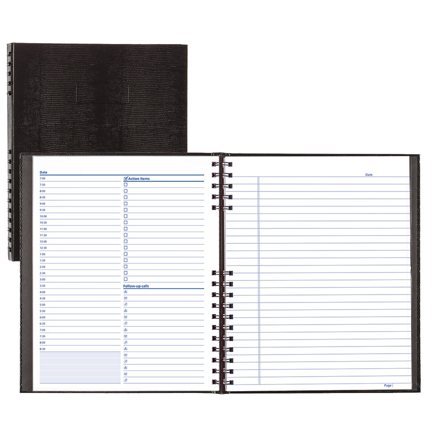 Blueline NotePro Undated Daily Planner, 8.5W x 10.75H, Black (A30C.81)