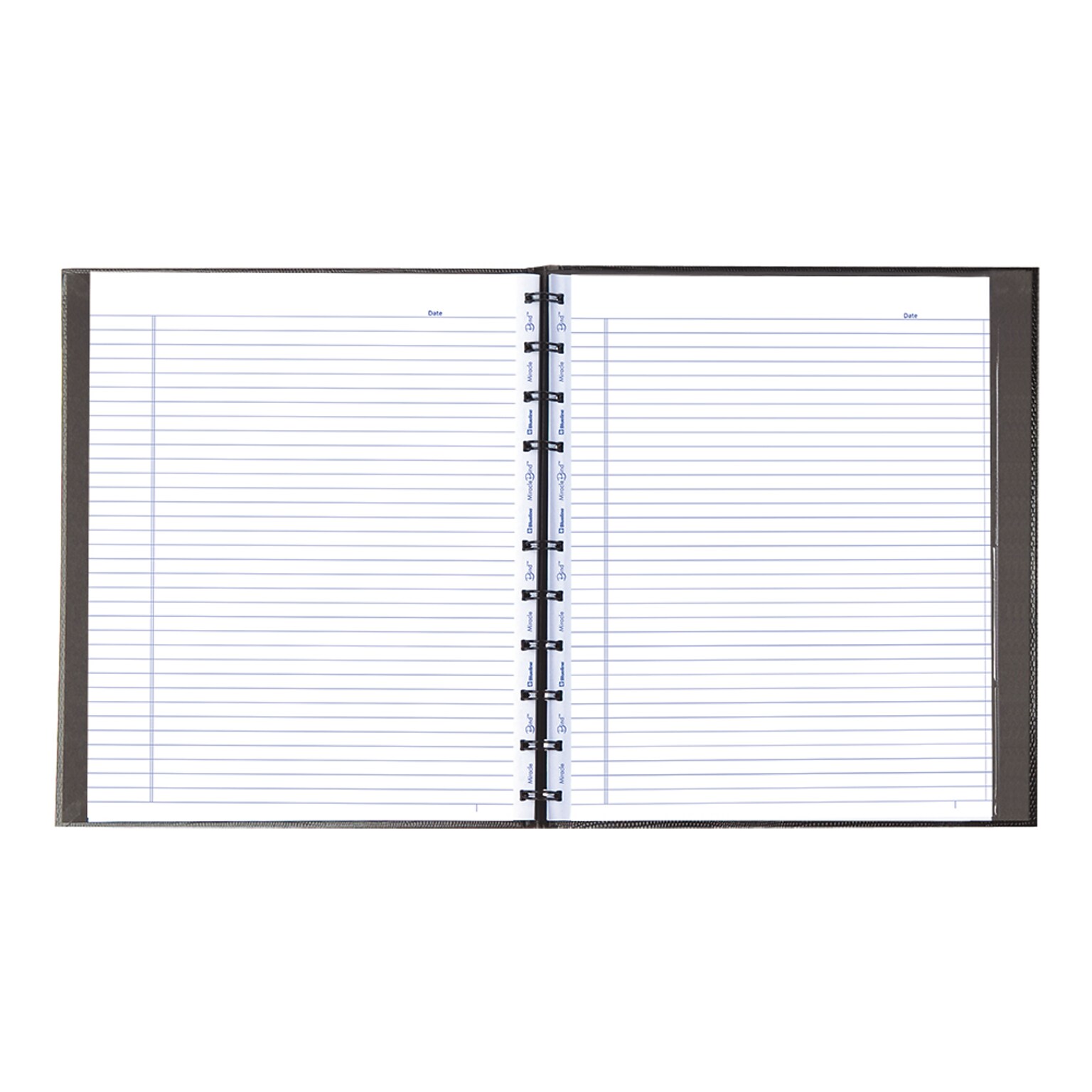 Blueline MiracleBind 1-Subject Professional Notebooks, 11 x 9.0625, College Ruled, 75 Sheets, Black (AF11150.81)