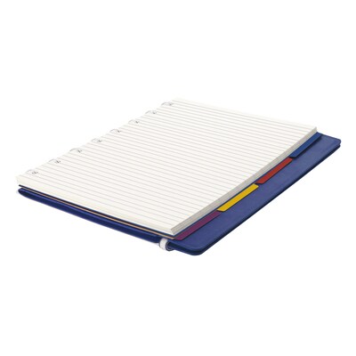 Filofax A5 4-Subject Professional Notebook, 8 1/4" x 5 13/16", College Ruled, 56 Sheets, Blue (B115009U)