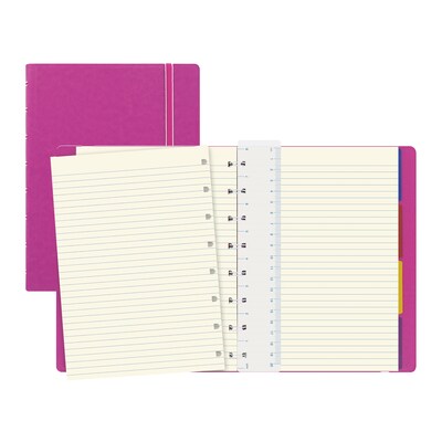Filofax A5 4-Subject Professional Notebook, 8 1/4 x 5 13/16, College Ruled, 56 Sheets, Fuchsia (B115011U)