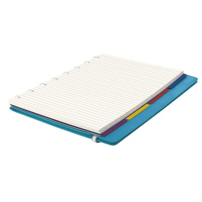 Filofax A5 4-Subject Professional Notebook, 8 1/4" x 5 13/16", College Ruled, 56 Sheets, Aqua (B115012U)