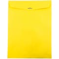 JAM Paper 10 x 13 Open End Catalog Colored Envelopes with Clasp Closure, Yellow Recycled, 25/Pack (9