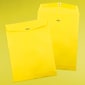 JAM Paper 10"" x 13"" Open End Catalog Colored Envelopes with Clasp Closure, Yellow Recycled, 10/Pack (900906710B)