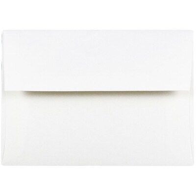 JAM Paper® A6 Strathmore Invitation Envelopes, 4.75 x 6.5, Bright White Wove, Bulk 250/Box (STTW661H