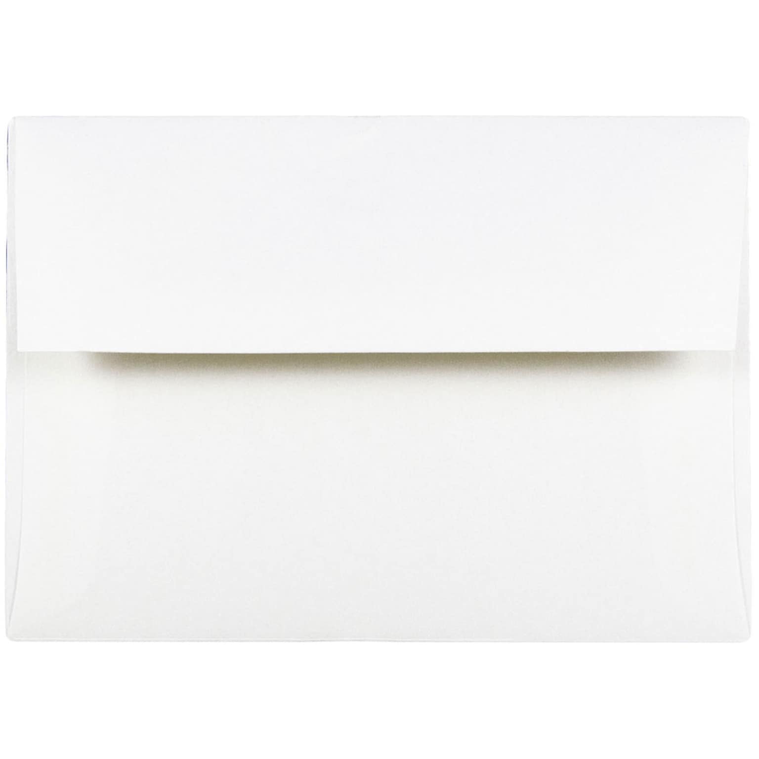 JAM Paper A6 Strathmore Invitation Envelopes, 4.75 x 6.5, Bright White Wove, 25/Pack (STTW661)