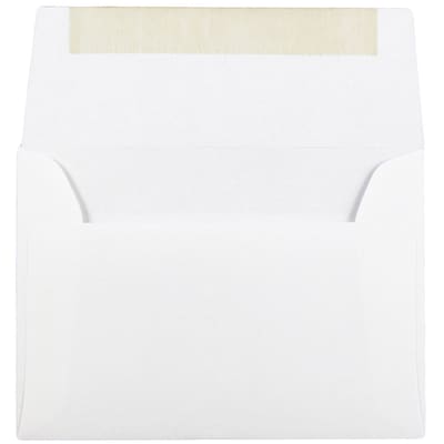 JAM Paper® A6 Strathmore Invitation Envelopes, 4.75 x 6.5, Bright White Wove, Bulk 250/Box (STTW661H