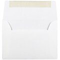 JAM Paper A6 Strathmore Invitation Envelopes, 4.75 x 6.5, Bright White Wove, 50/Pack (STTW661I)