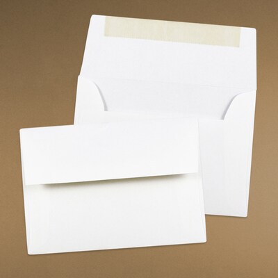 JAM Paper A6 Strathmore Invitation Envelopes, 4.75 x 6.5, Bright White Wove, 25/Pack (STTW661)